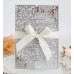 Marriage Invitation Card With Ribbon Bow Laser Cut Glitter Paper Wedding Supplies